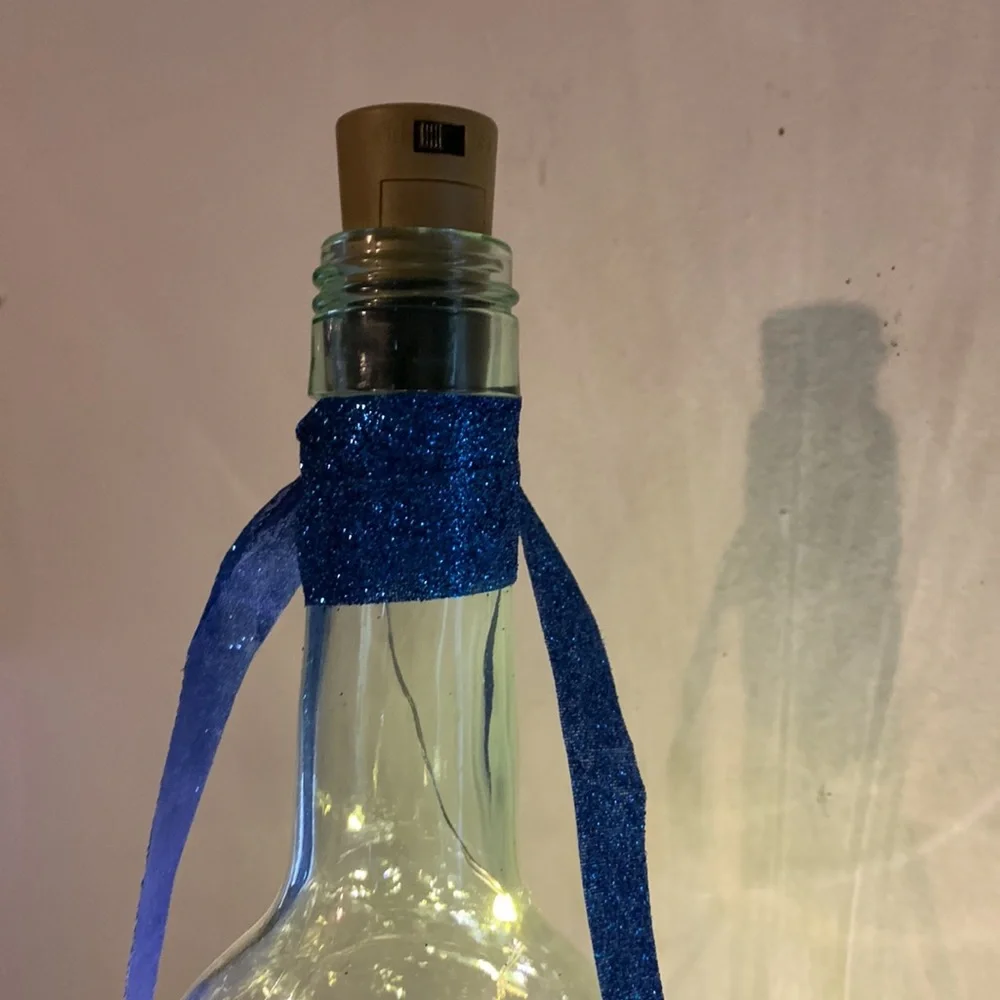 ‘Let’s Get Frosted’ logo wine bottle lantern